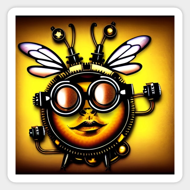 Steampunk Bee Sticker by ArtistsQuest